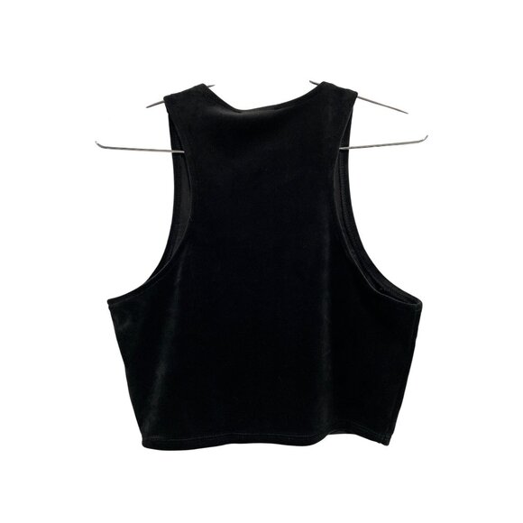 Forever 21 Crop Tank Top Size Large Sleeveless Black Soft Minimalist Casual NEW - Picture 2 of 11